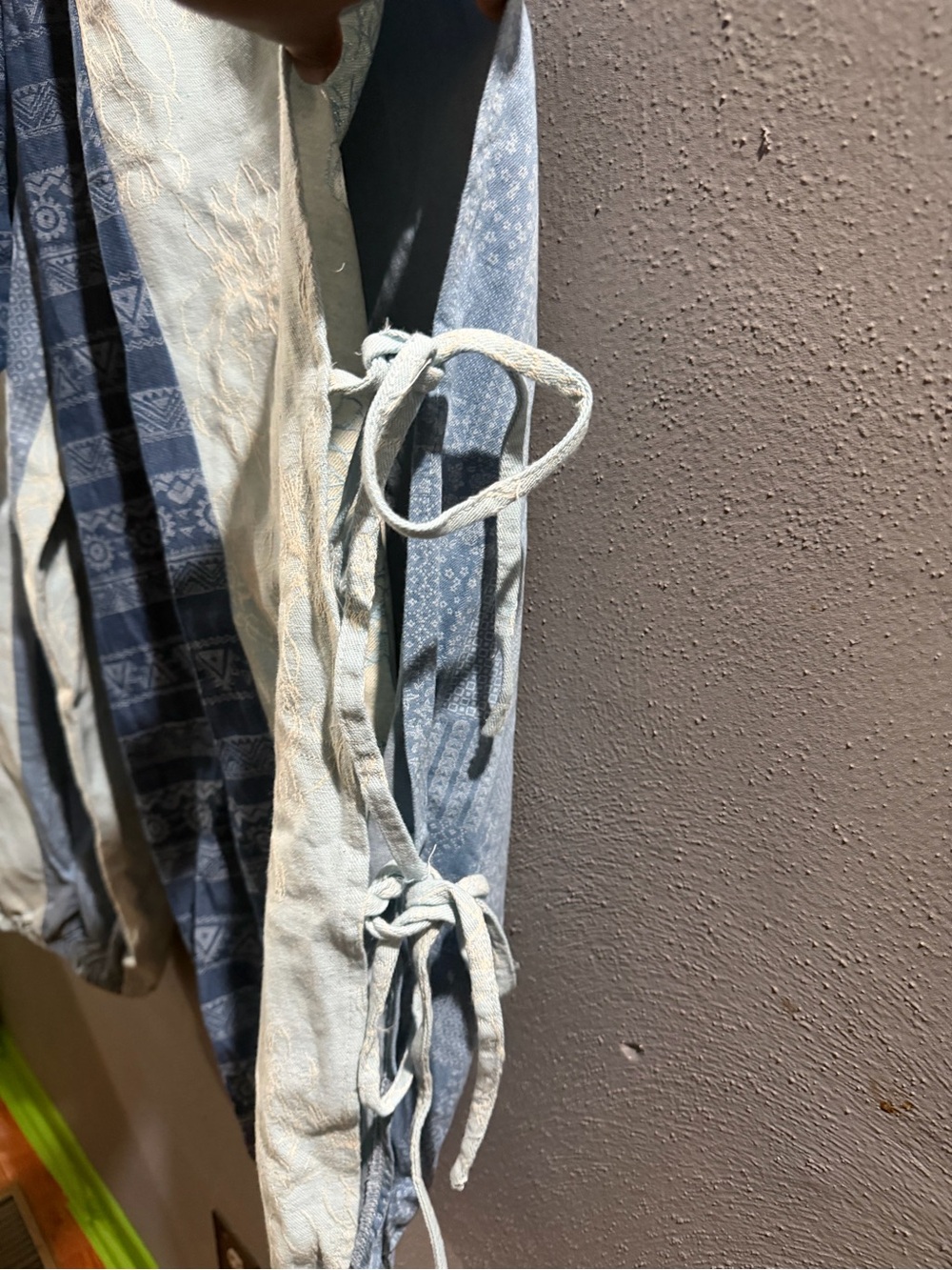 POL Pale Blue Joggers with Navy Patterned Panel - Picture 2 of 10